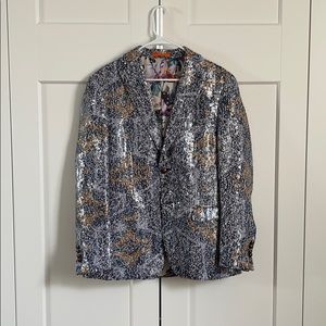 Tallia Python print Sequin Blazer